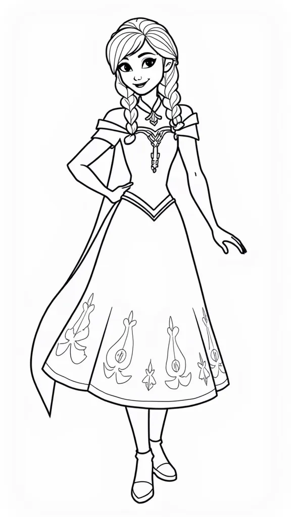 frozen coloring pages anna